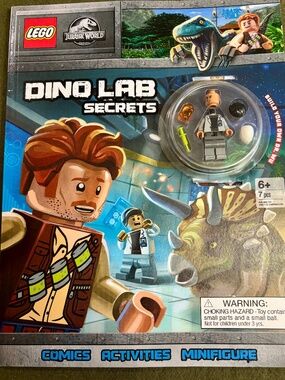 LEGO Jurassic World - Dino Lab Secrets Softcover Book & Dr. Wu minifigure